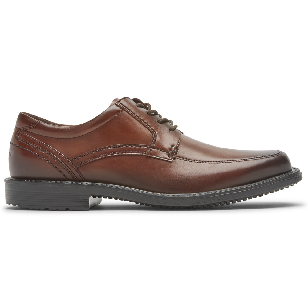 Rockport Singapore Mens Lace Up - Style Leader 2 Apron Toe Brown - NH9401537